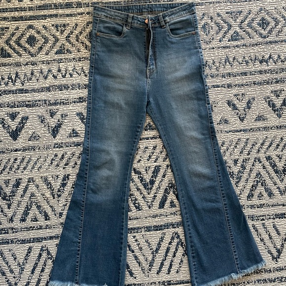 High waisted flared jeans - Picture 1 of 6